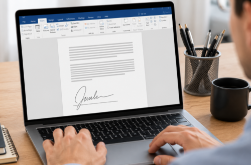 How to add signature in word